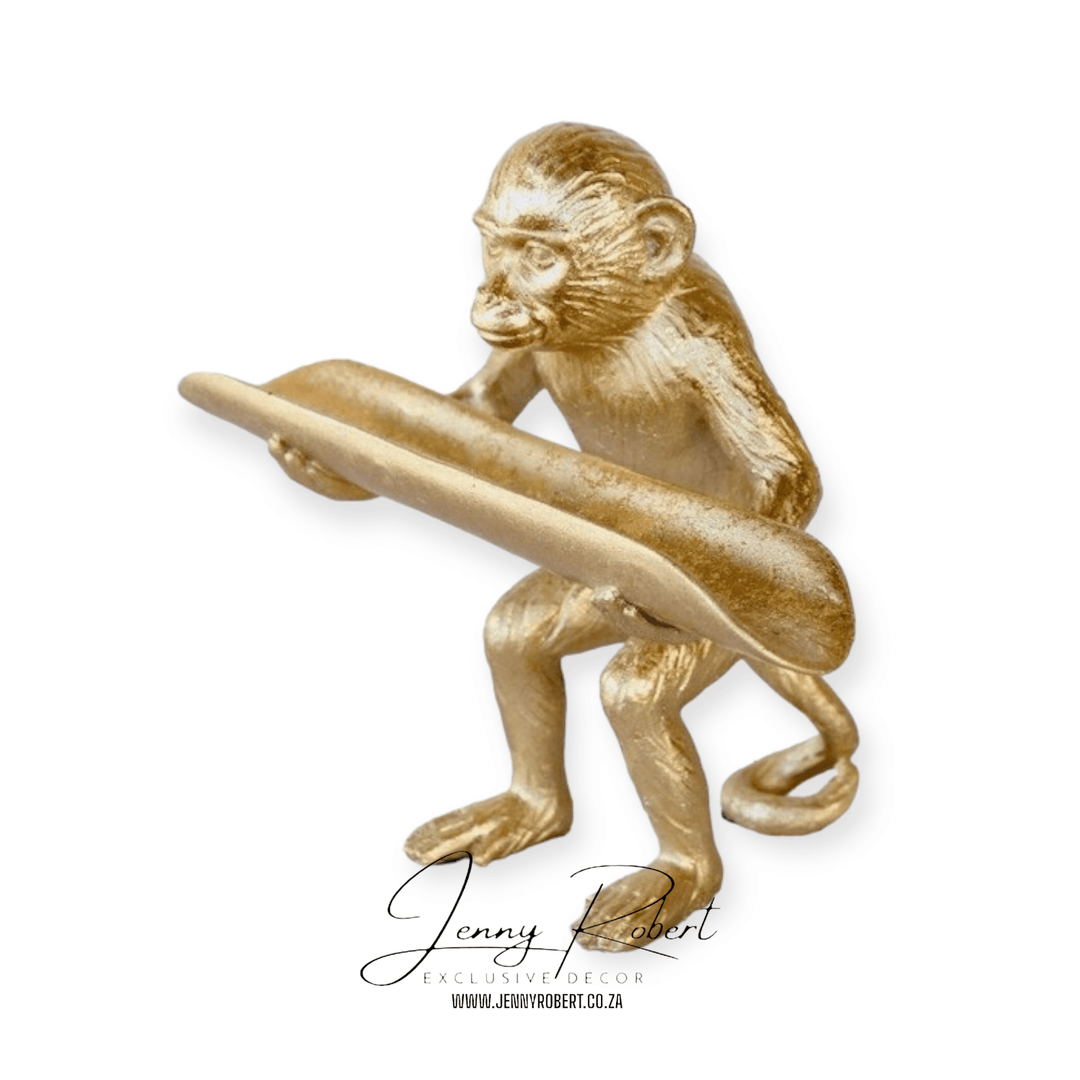 Monkey Gold with Long Tray (Gold) 19cm