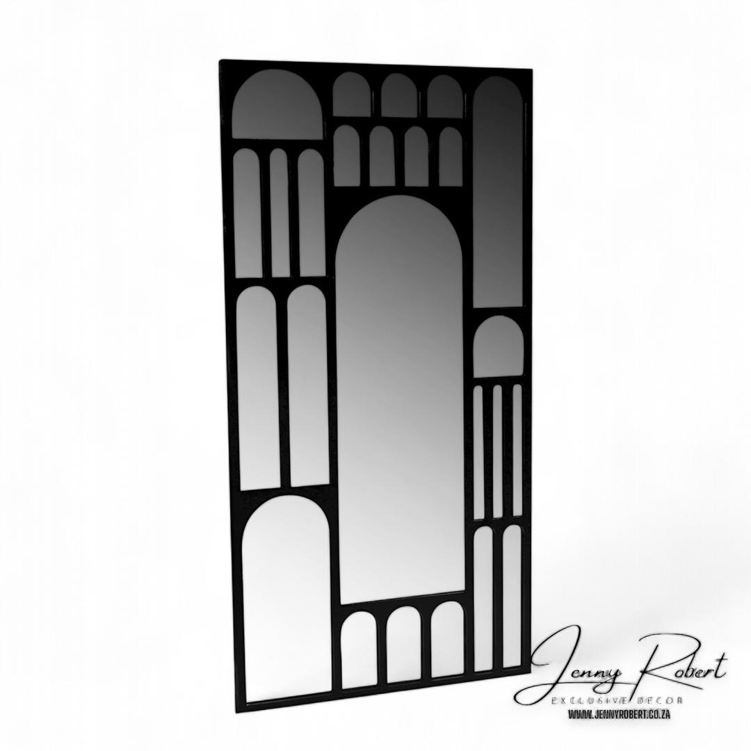 Mirror Noir with Wooden Frame 1.5m (XL) BLACK