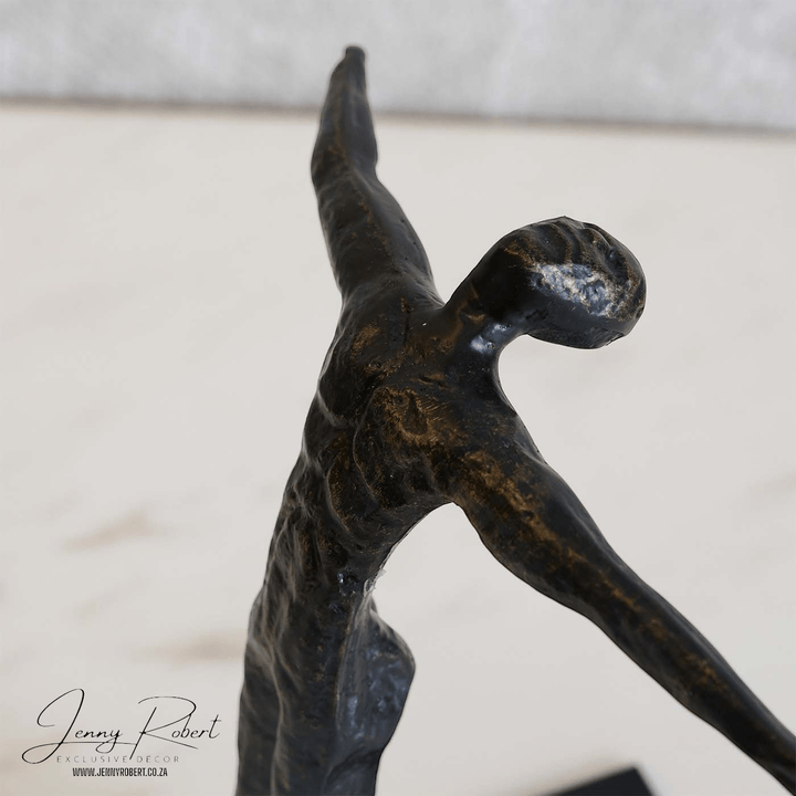 Diving Man Objet Cast Iron