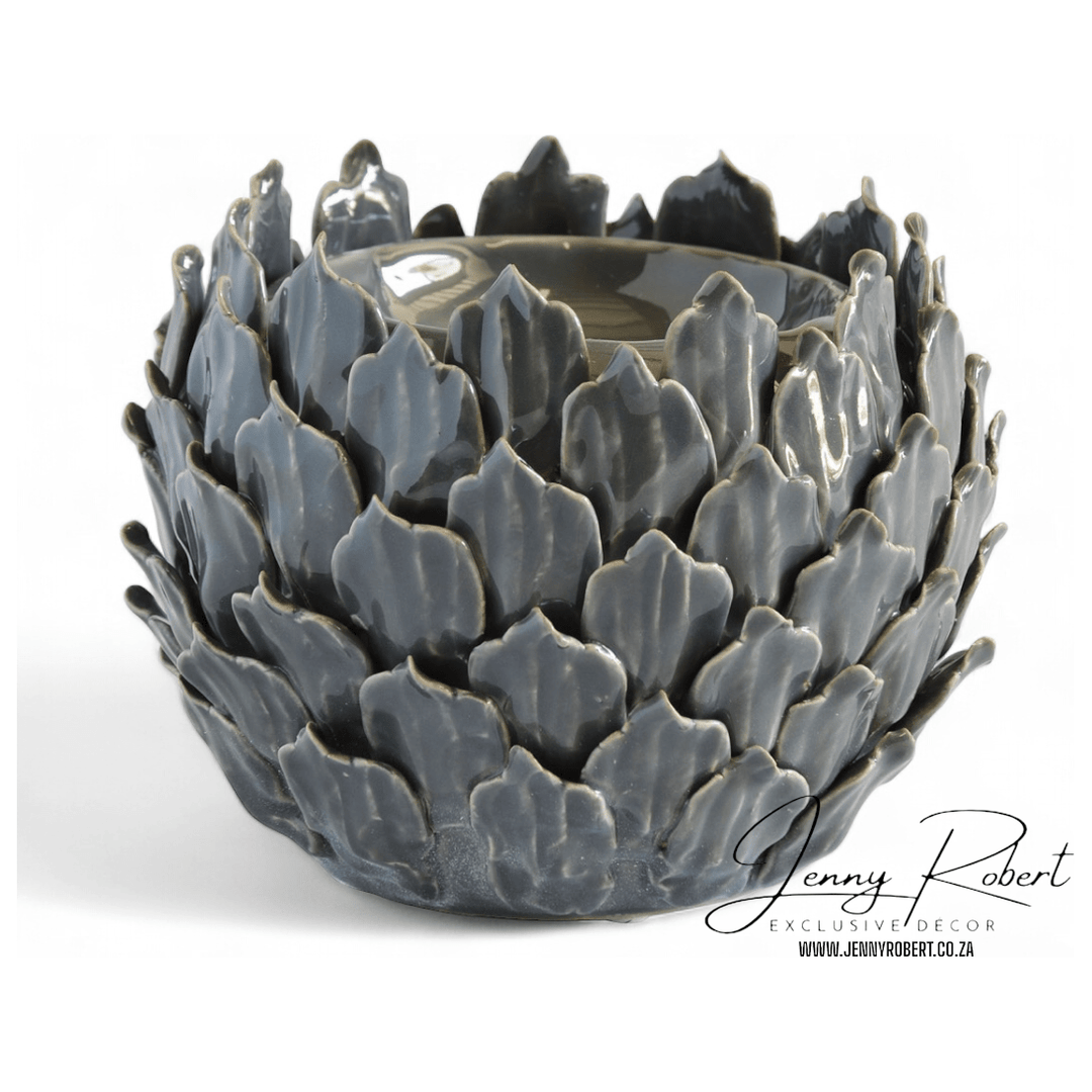 Ceramic Artichoke Tea Light Holder