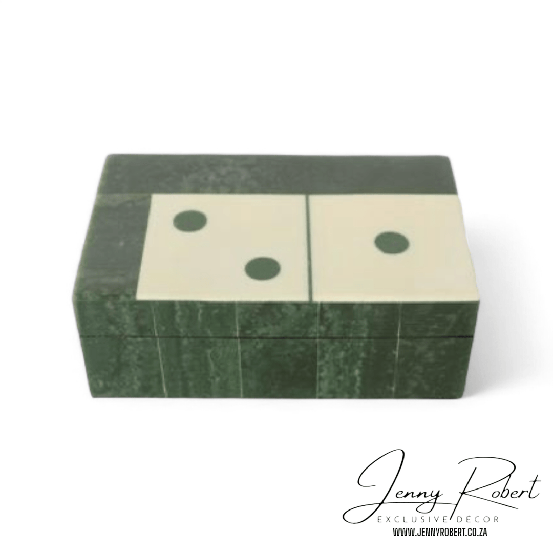 Games - Domino Box Bone (Emerald)