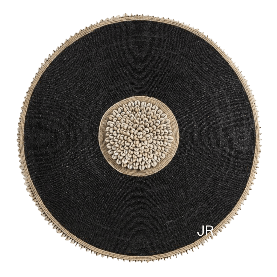 Beaded Shield (Black) - Cameroon
