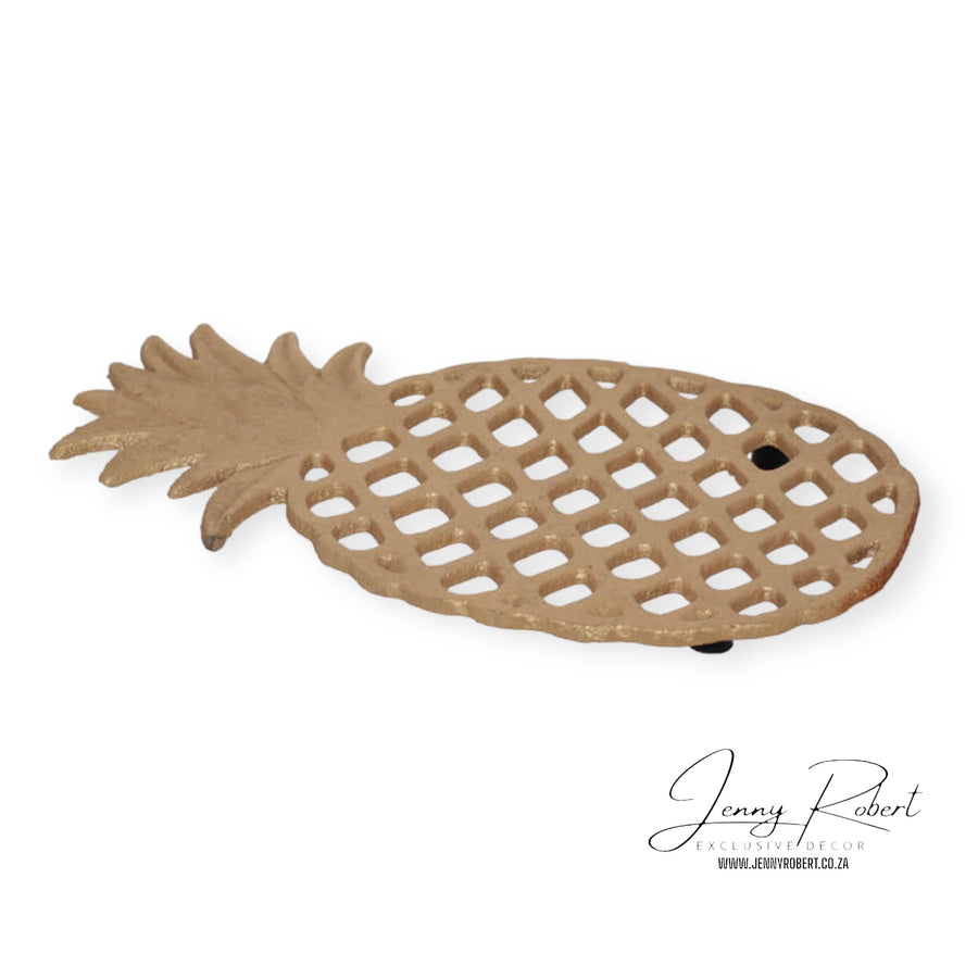 Gold Pineapple Trivet on Feet