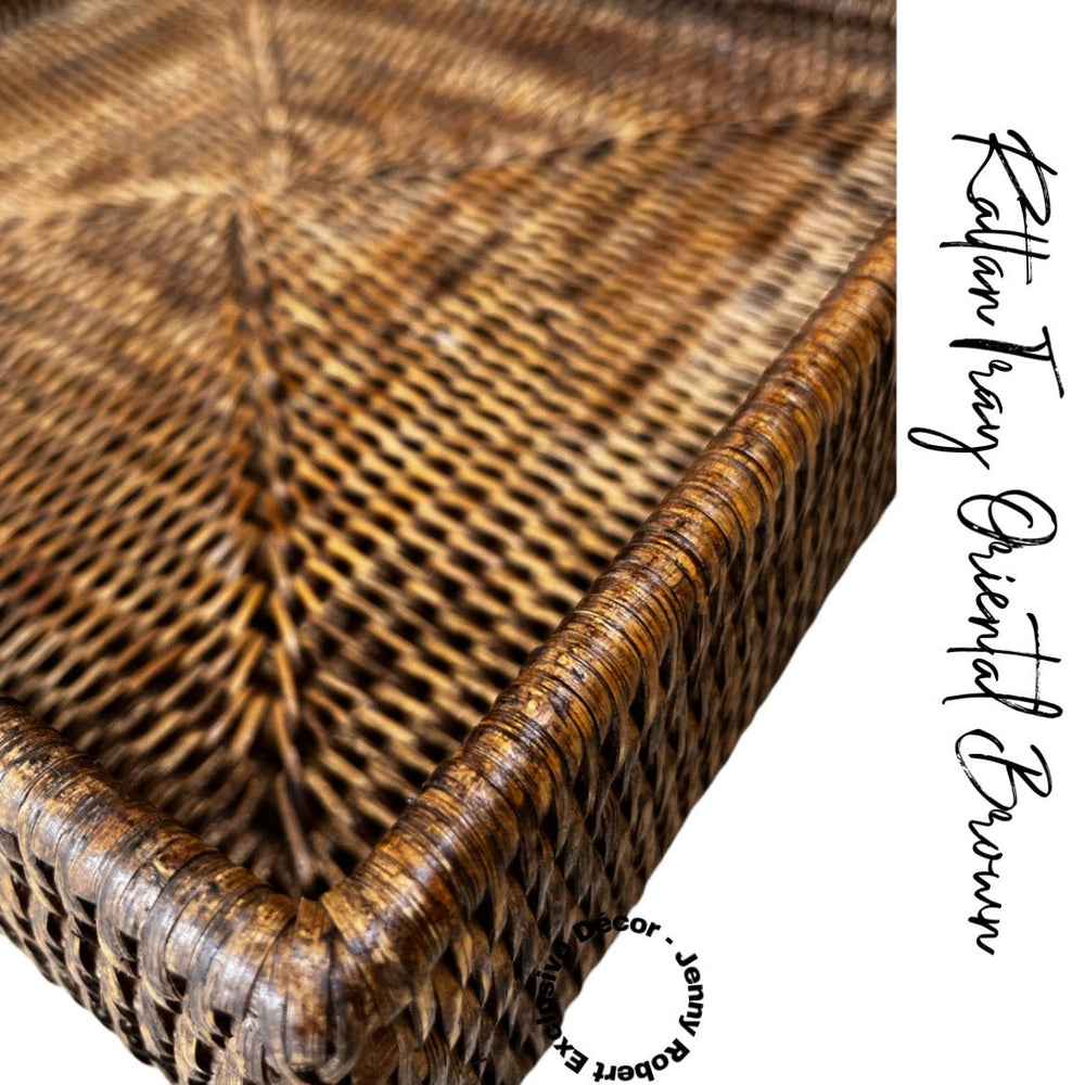 Tray Square Rattan (Oriental Brown)