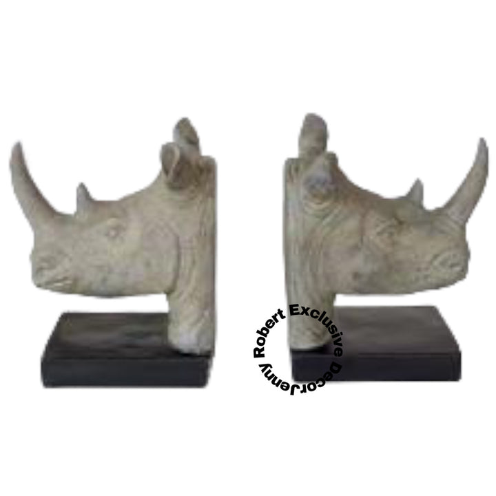 Bookends Rhino Set