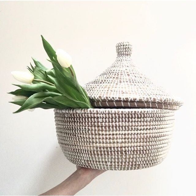 Laundry Basket Woven - African (Natural White)