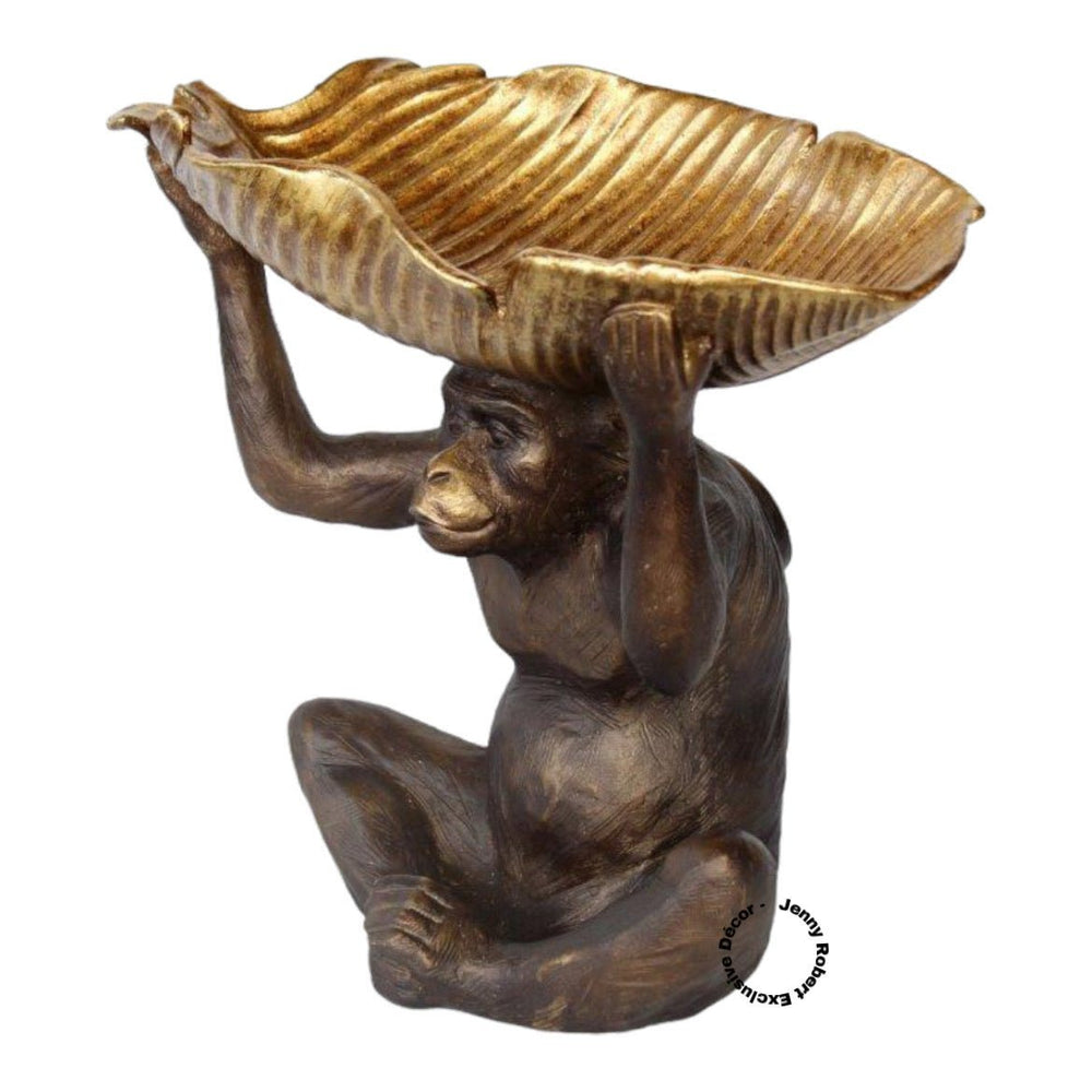 Monkey with Gold Leaf Tray