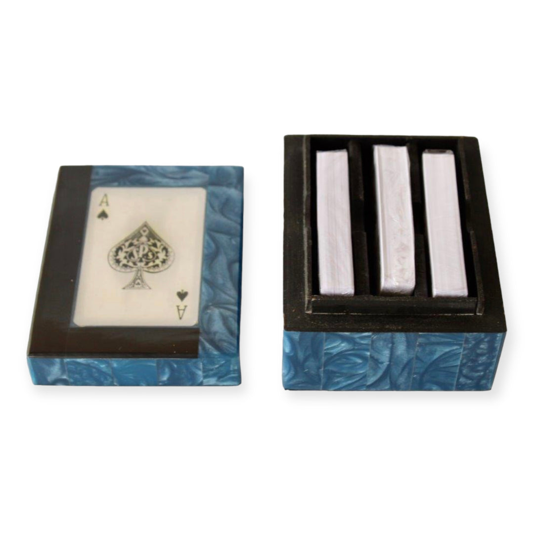 Games - Decorative Card Box Blues