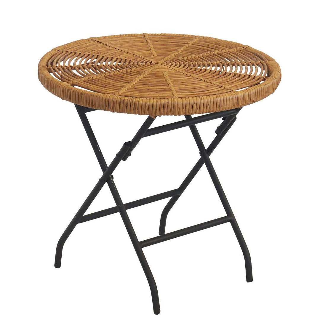 Folding Round Woven Table