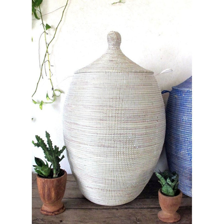 Laundry Basket Woven - African (Natural White)